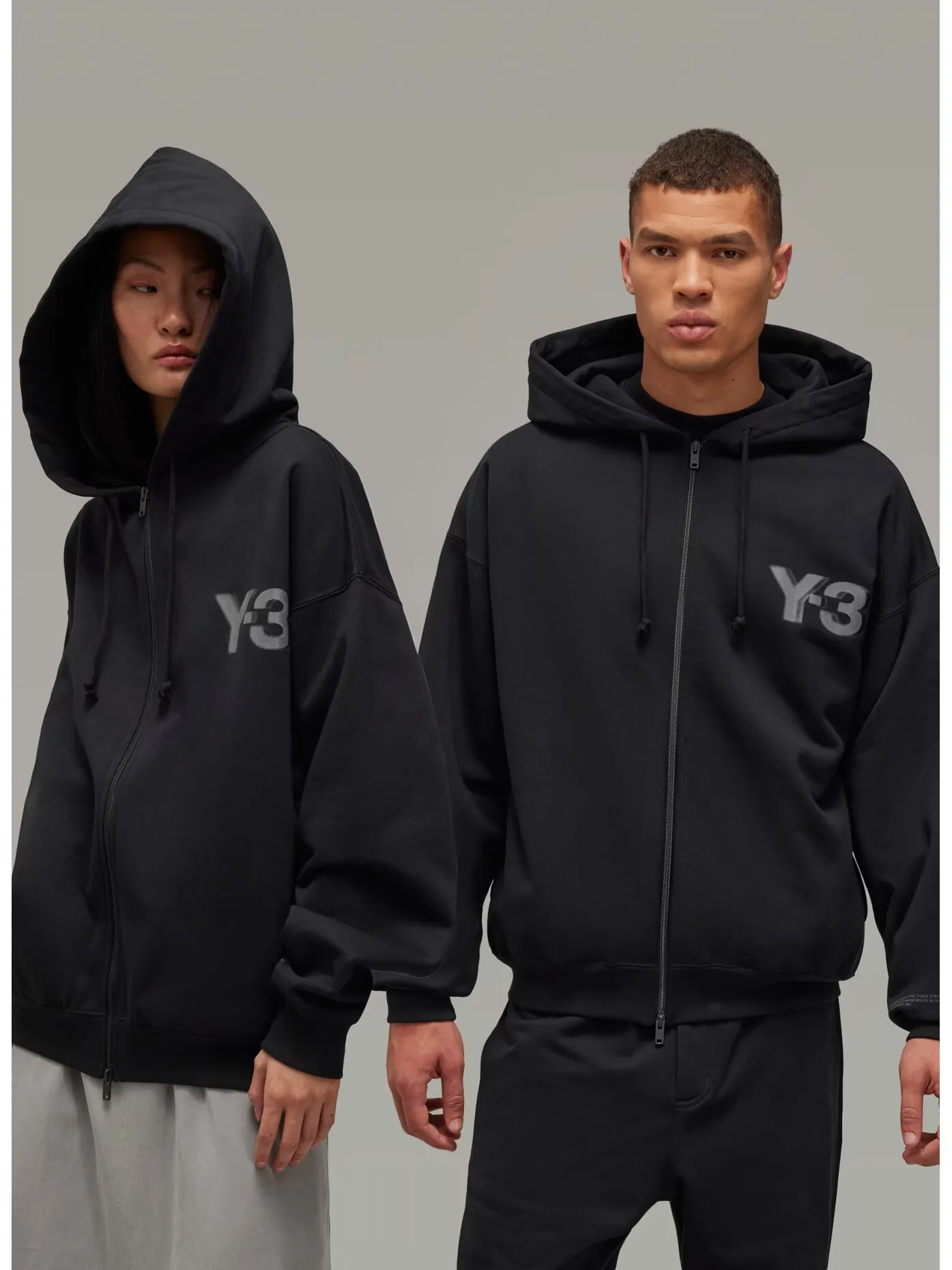     -Y-3    -FELPA FULL ZIP CON LOGO-