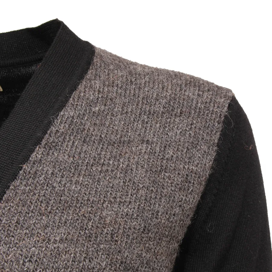 3989AP cardigan uomo  OBVIOUS man sweater SLIM  black/grey