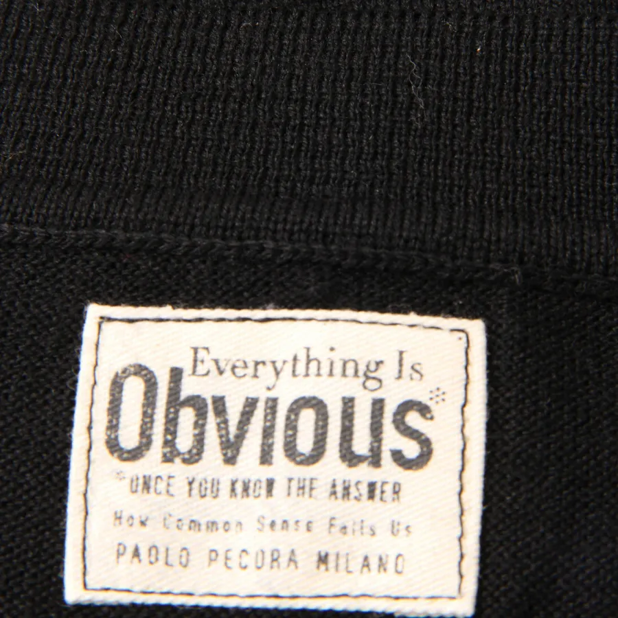 3989AP cardigan uomo  OBVIOUS man sweater SLIM  black/grey