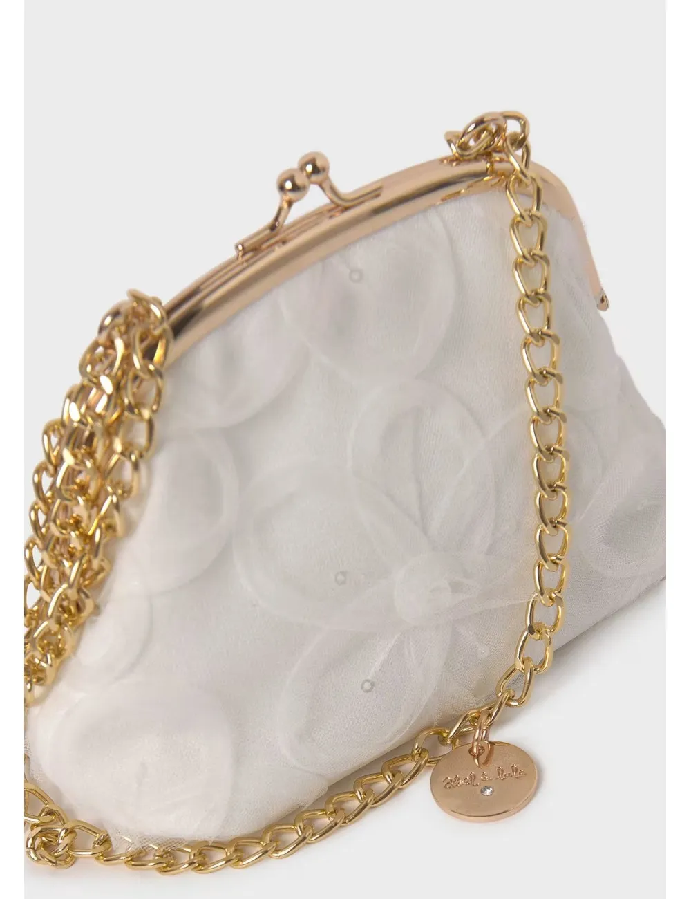 433 BORSA ABEL  E LULA BAMBINA CERIMONIA BORSETTA TULLE PAILLETTES GIRL 05433