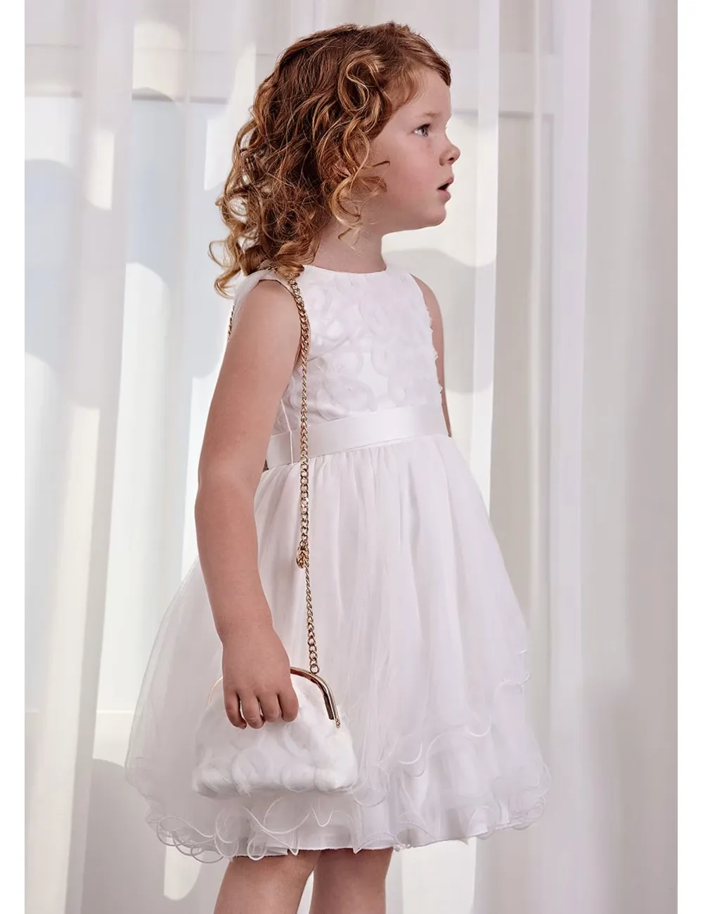 433 BORSA ABEL  E LULA BAMBINA CERIMONIA BORSETTA TULLE PAILLETTES GIRL 05433