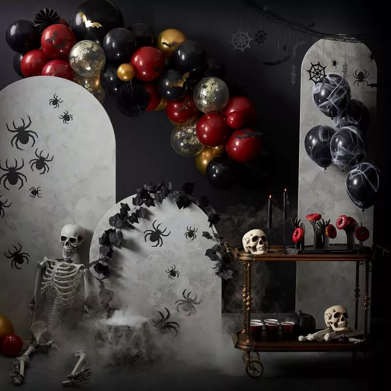 5 palloncini con ragnatela di Halloween