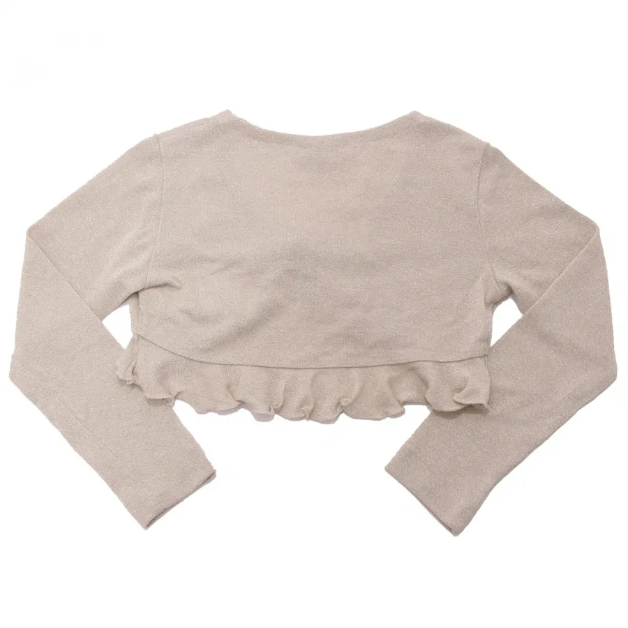 8330AD cardigan bimba girl MONNALISA gold lurex sweater kids