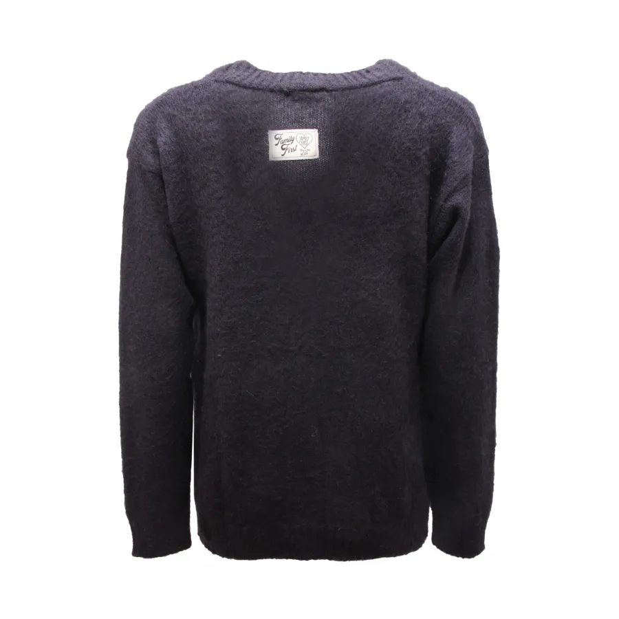 8665AV CARDIGAN UOMO FAMILY FIRST MILANO MAN WOOL BLEND SWEATER BLUE