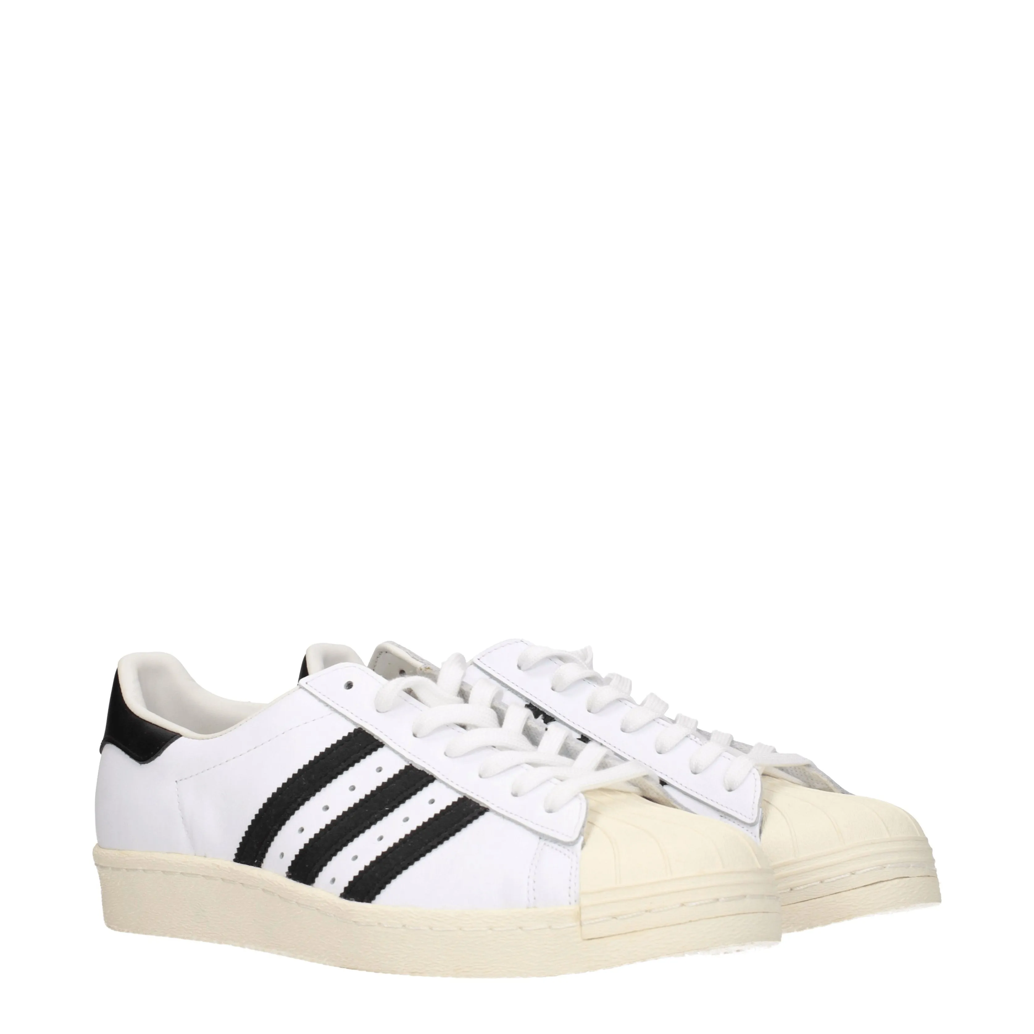 Adidas Sneakers Superstar 80s Uomo Pelle Bianco/Nero