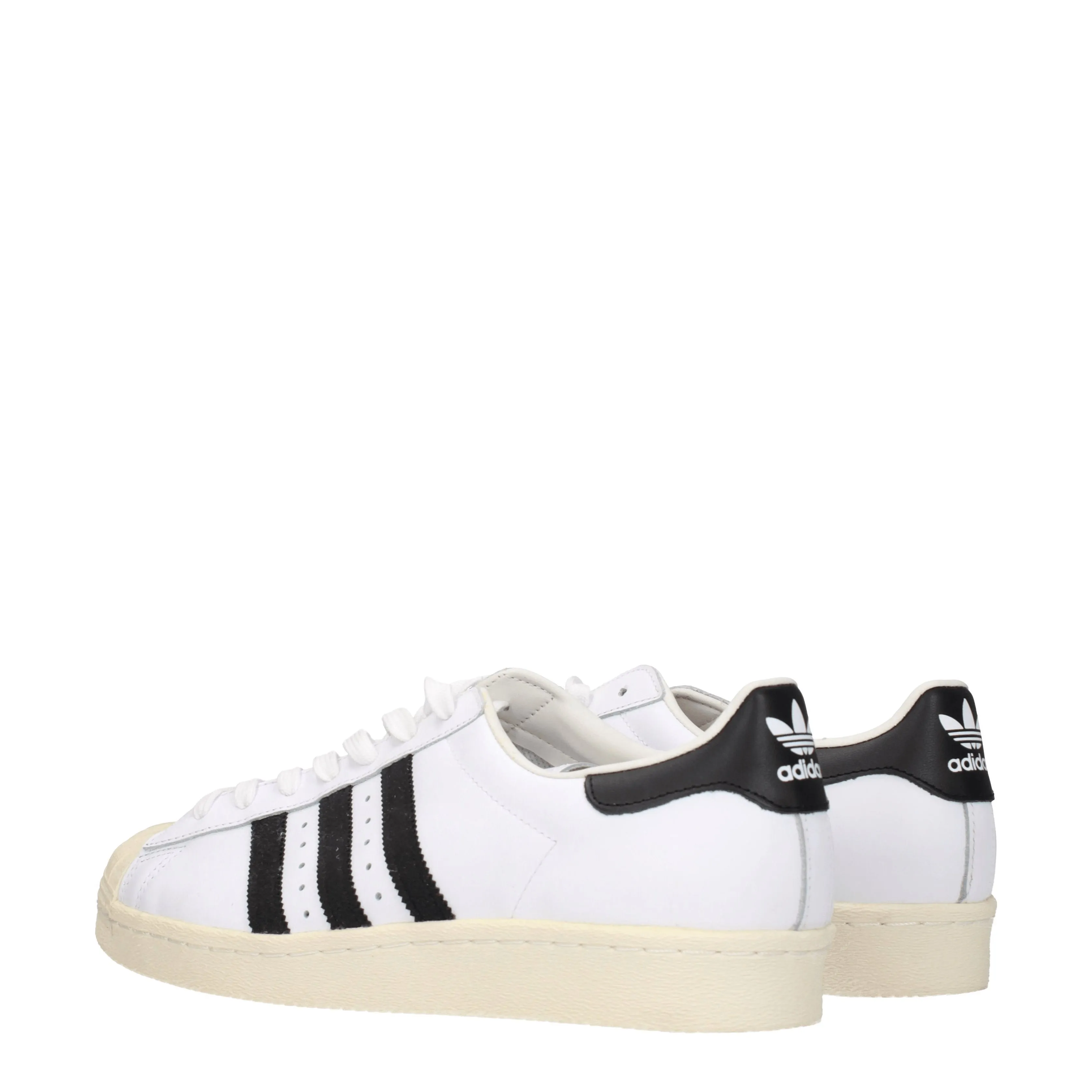 Adidas Sneakers Superstar 80s Uomo Pelle Bianco/Nero