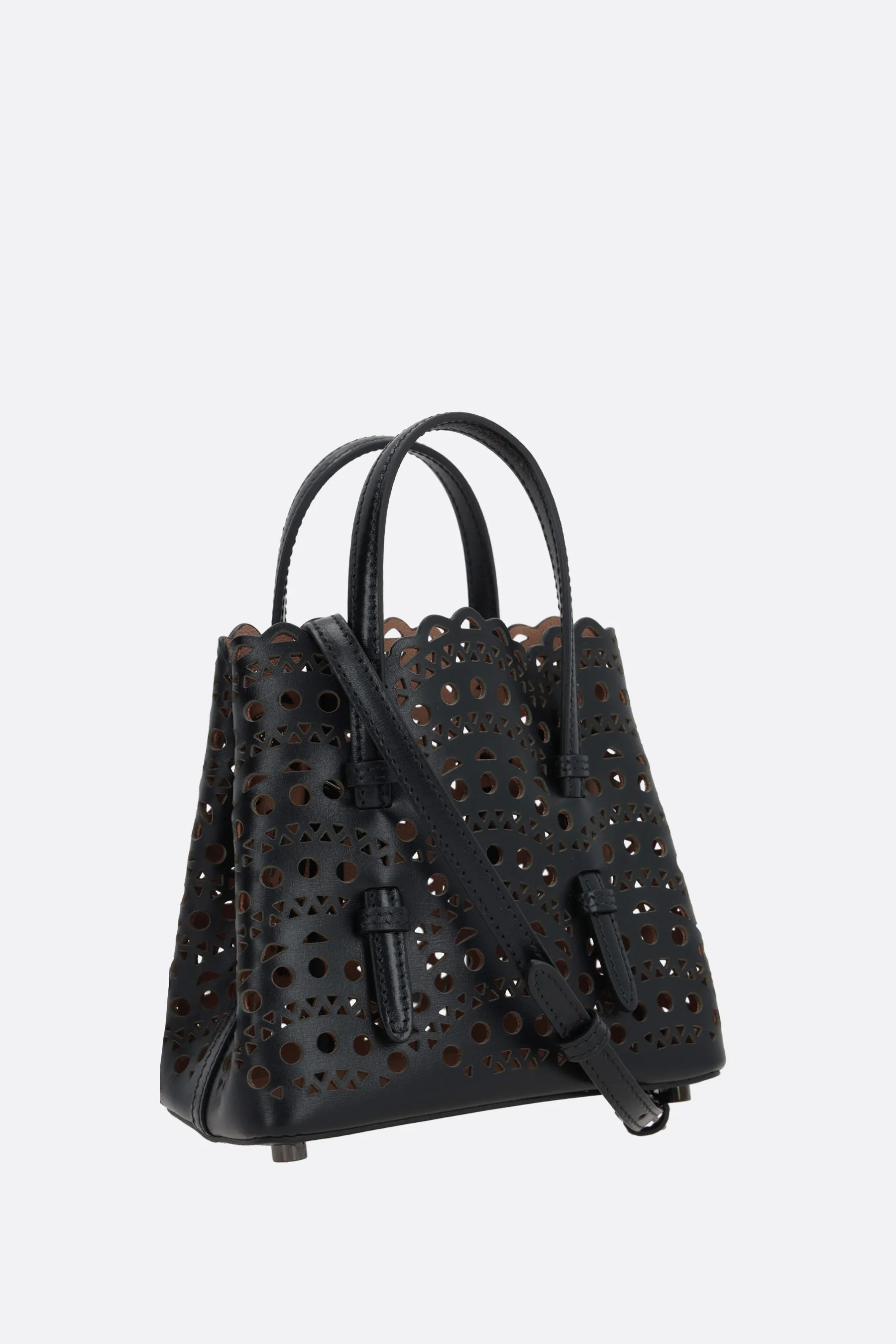  ALAIA borsa tote Mina 16 in pelle laserata 