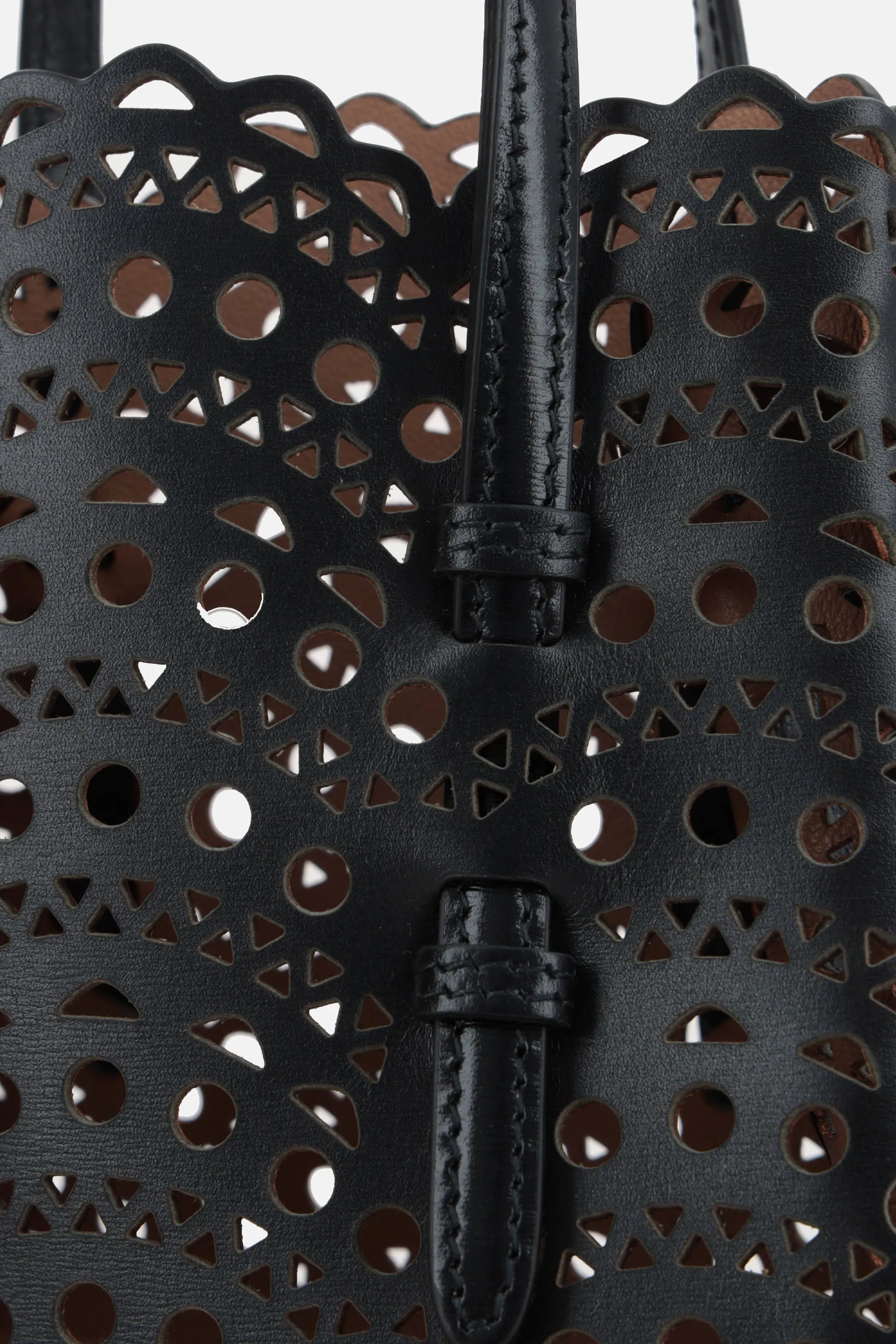  ALAIA borsa tote Mina 16 in pelle laserata 