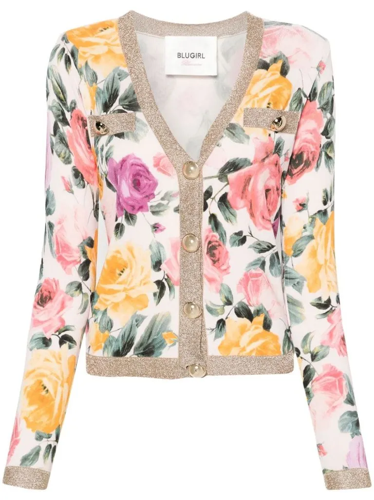 blugirl Cardigan stampa rose