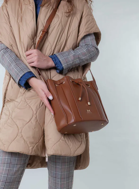 Borsa a secchiello cammello - Marella