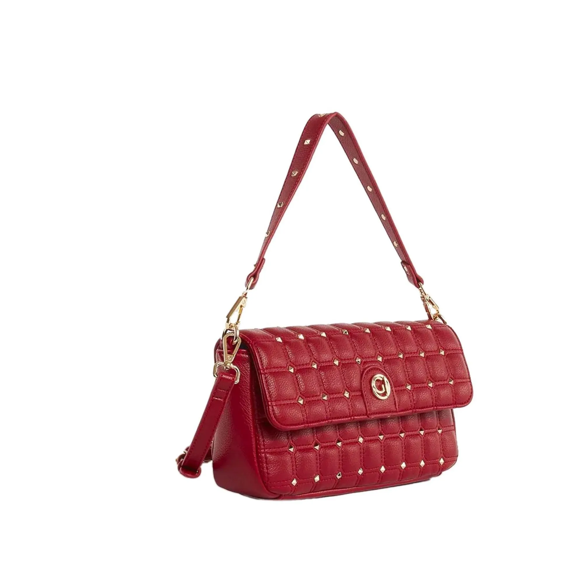 Borsa a spalla alina matelassé con borchie