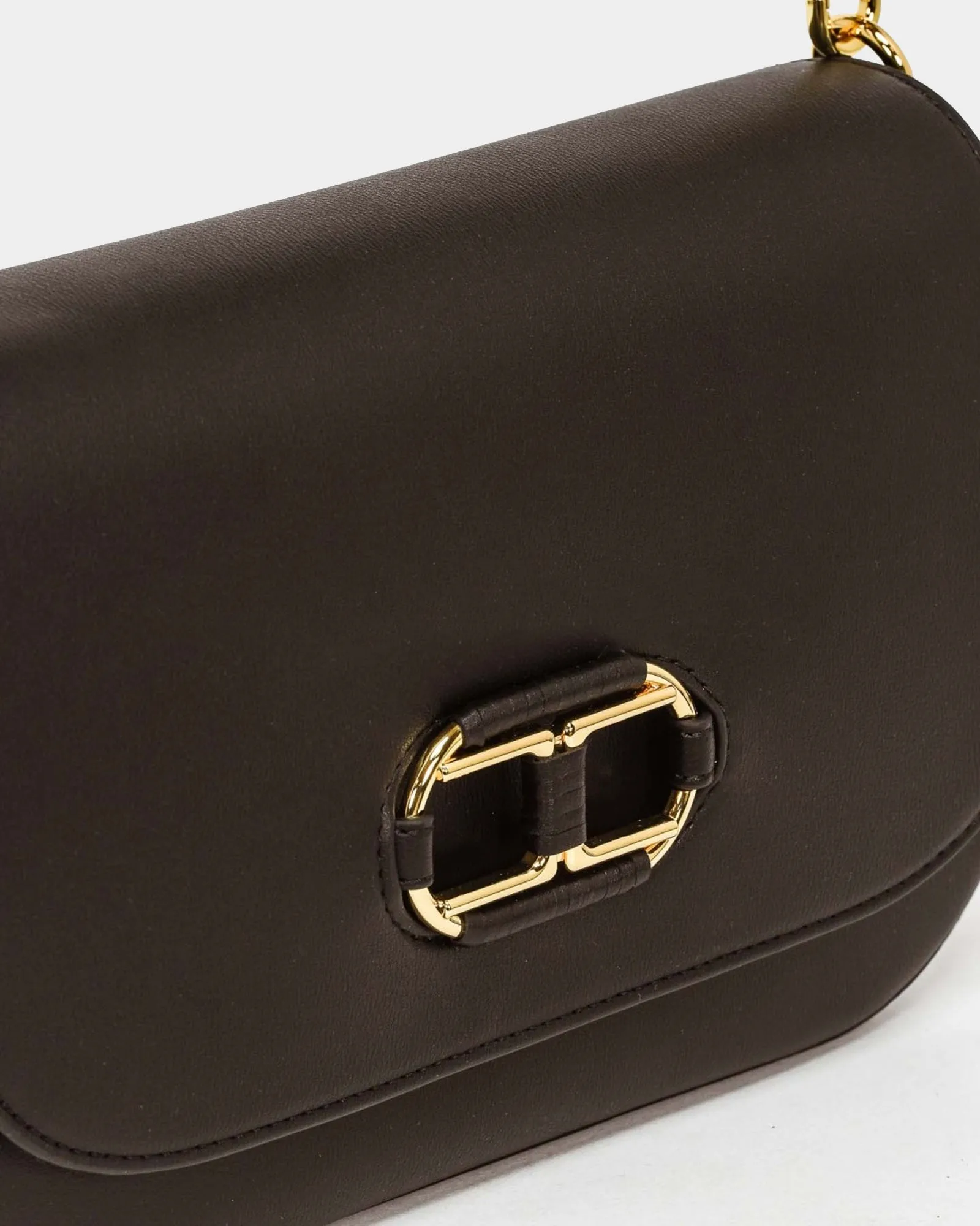 Borsa a spalla ecopelle nera