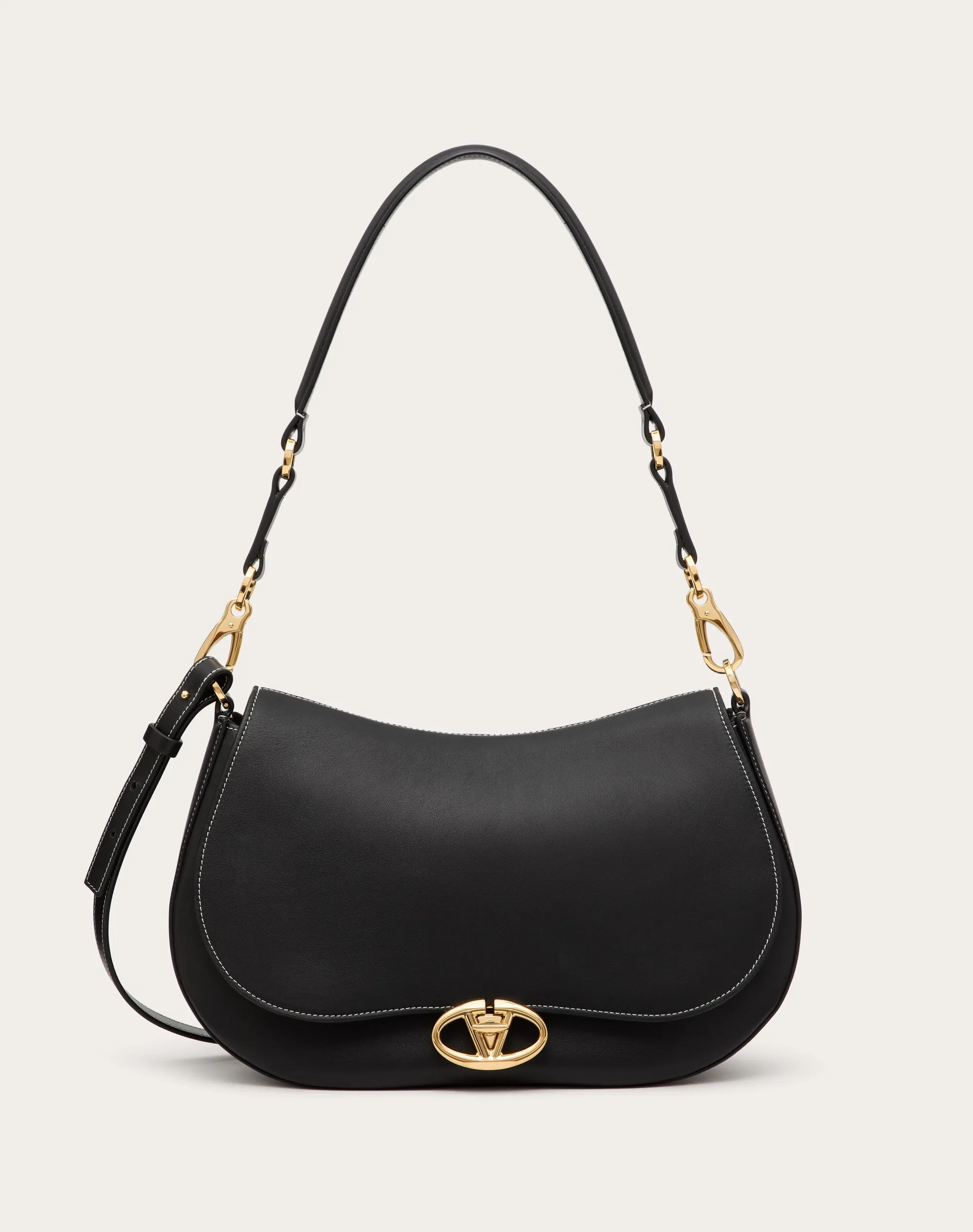BORSA A SPALLA MEDIA VALENTINO GARAVANI OHVAL IN VITELLO NAPPATO