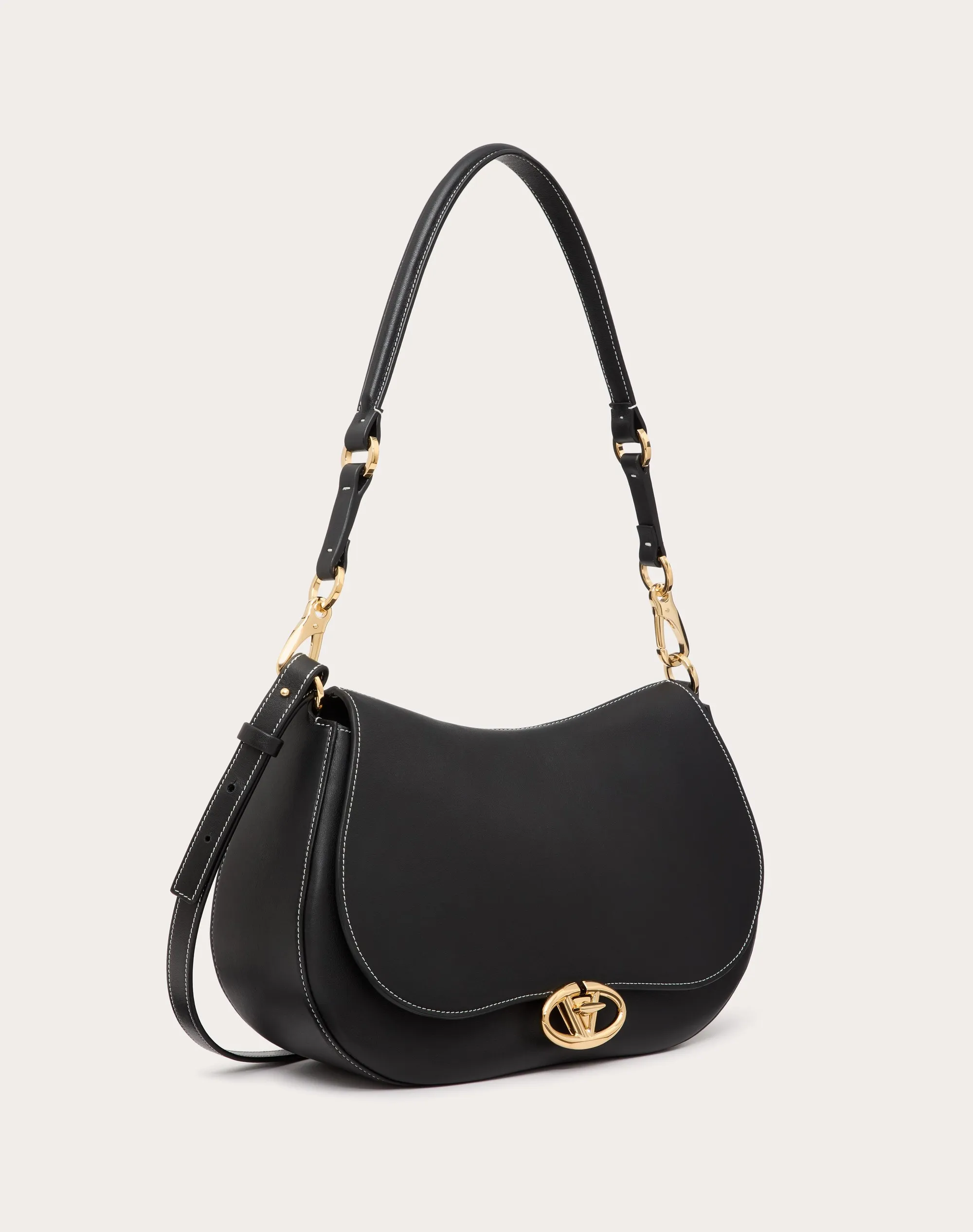 BORSA A SPALLA MEDIA VALENTINO GARAVANI OHVAL IN VITELLO NAPPATO