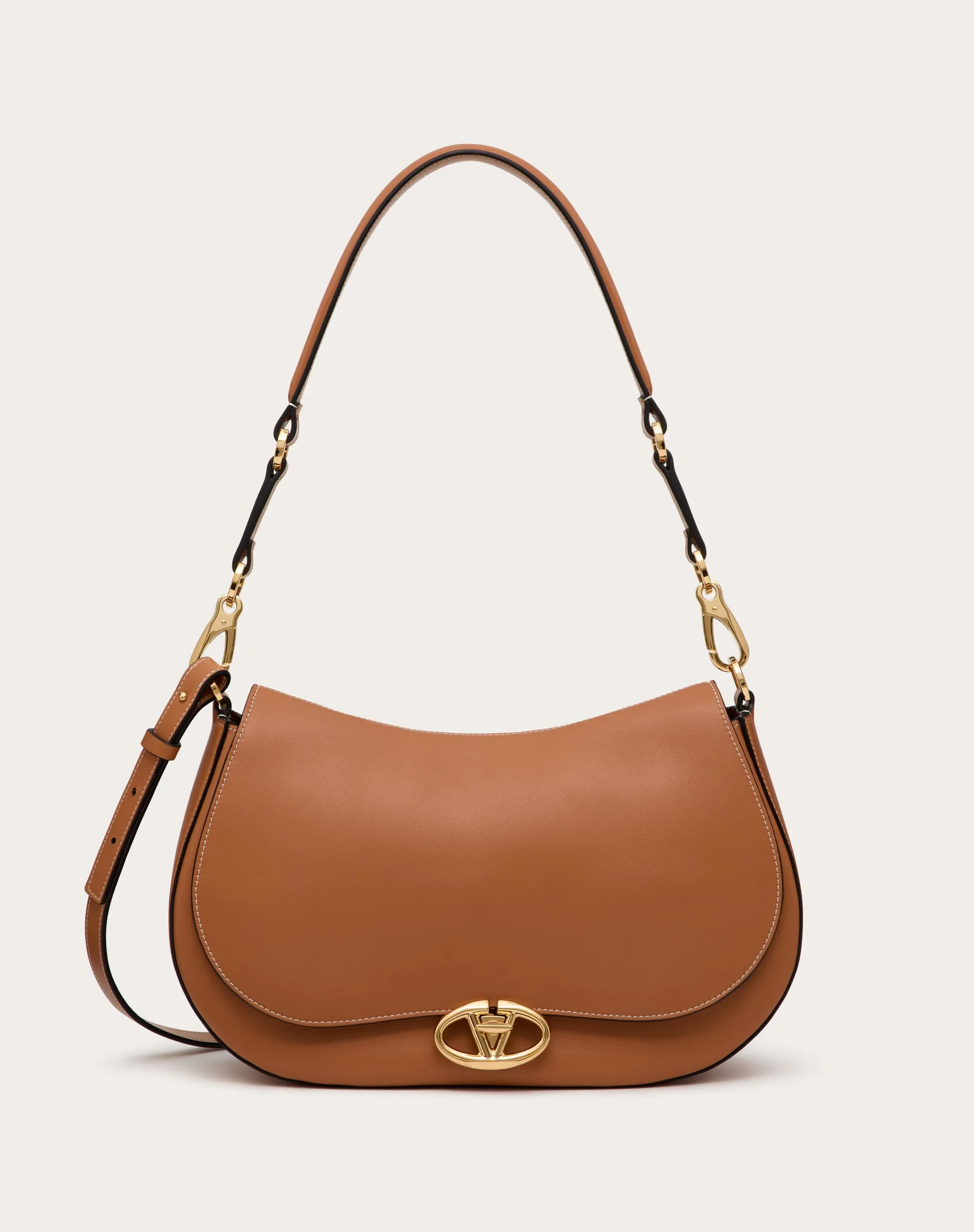 BORSA A SPALLA MEDIA VALENTINO GARAVANI OHVAL IN VITELLO NAPPATO