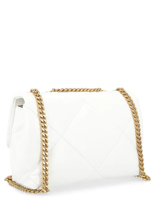 Borsa a spalla piccola Tory Burch Kira in pelle bianca