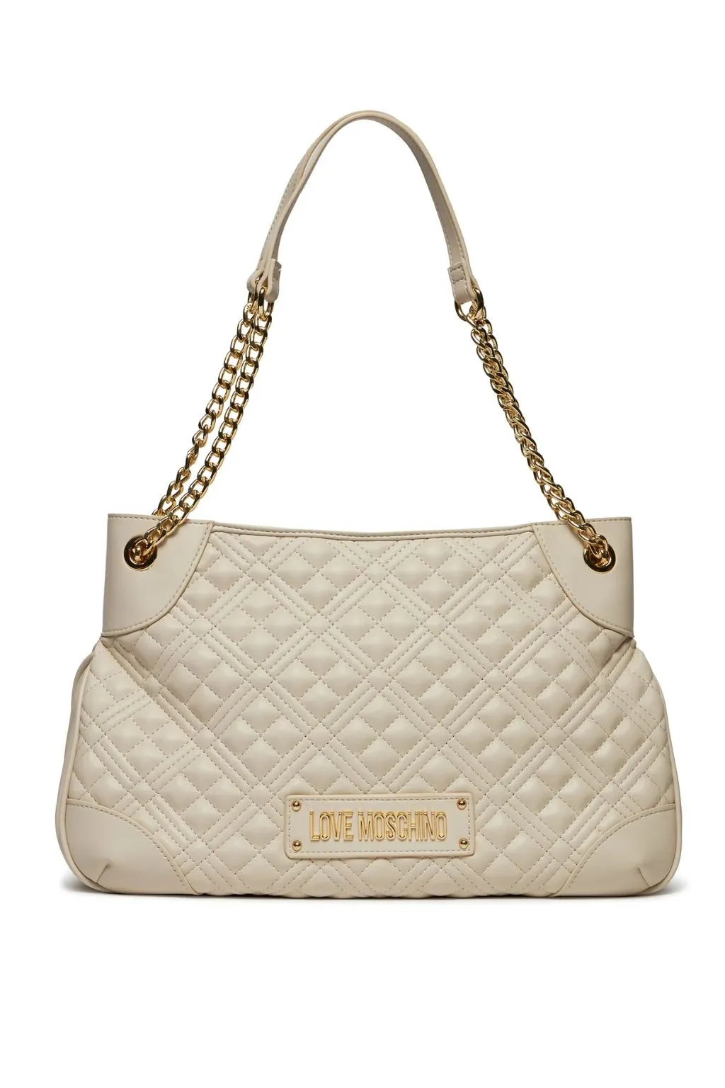 BORSA SHOPPER AVORIO LOVE MOSCHINO TRAPUNTATA 4012