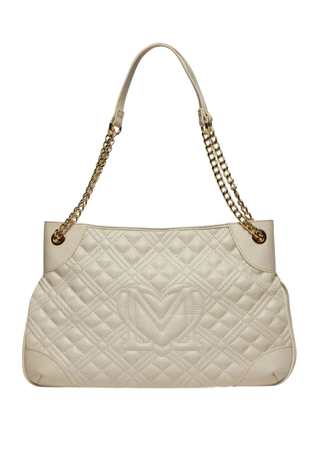 BORSA SHOPPER AVORIO LOVE MOSCHINO TRAPUNTATA 4012