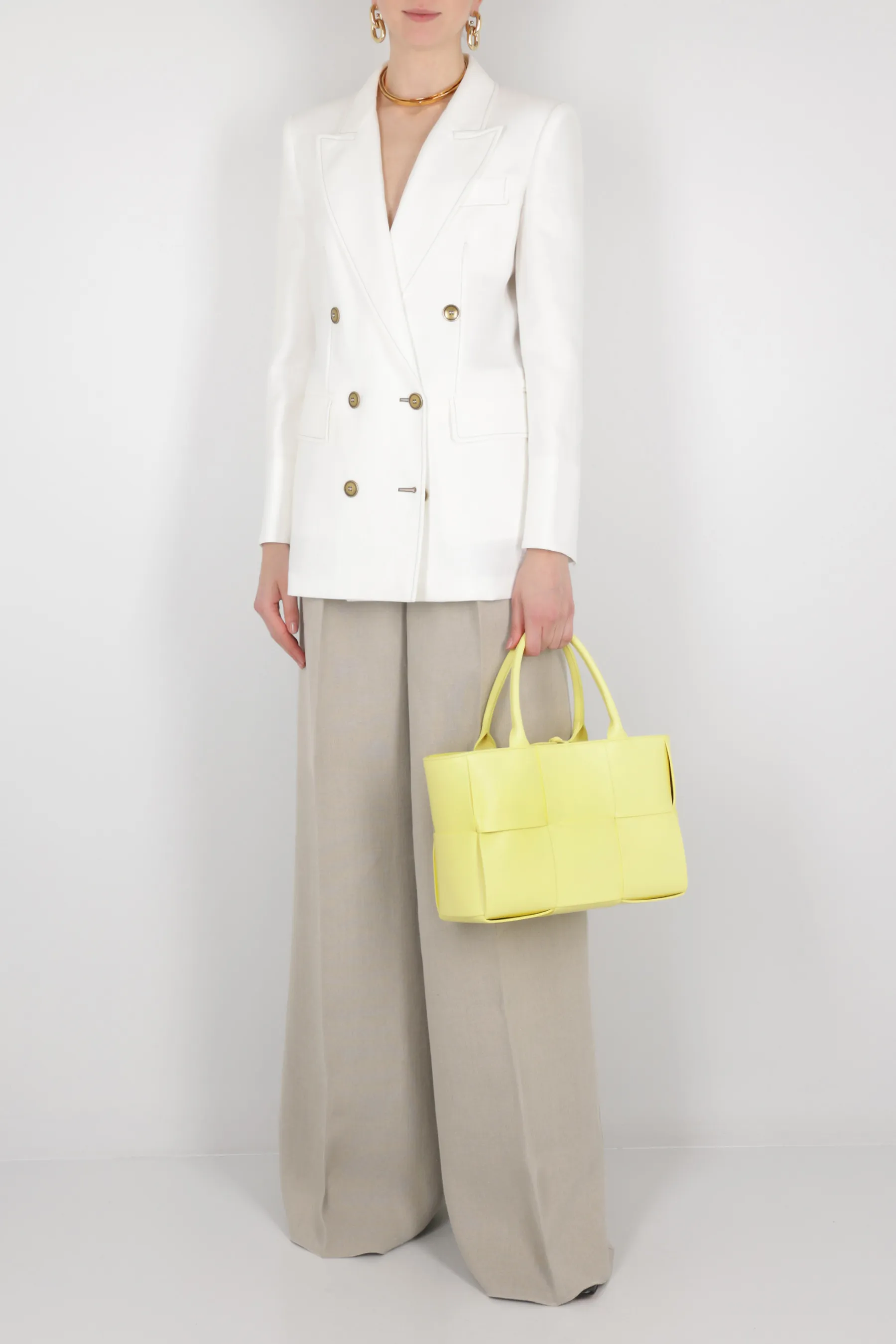BOTTEGA VENETA borsa tote Arco small in Maxi Intrecciato nappa
