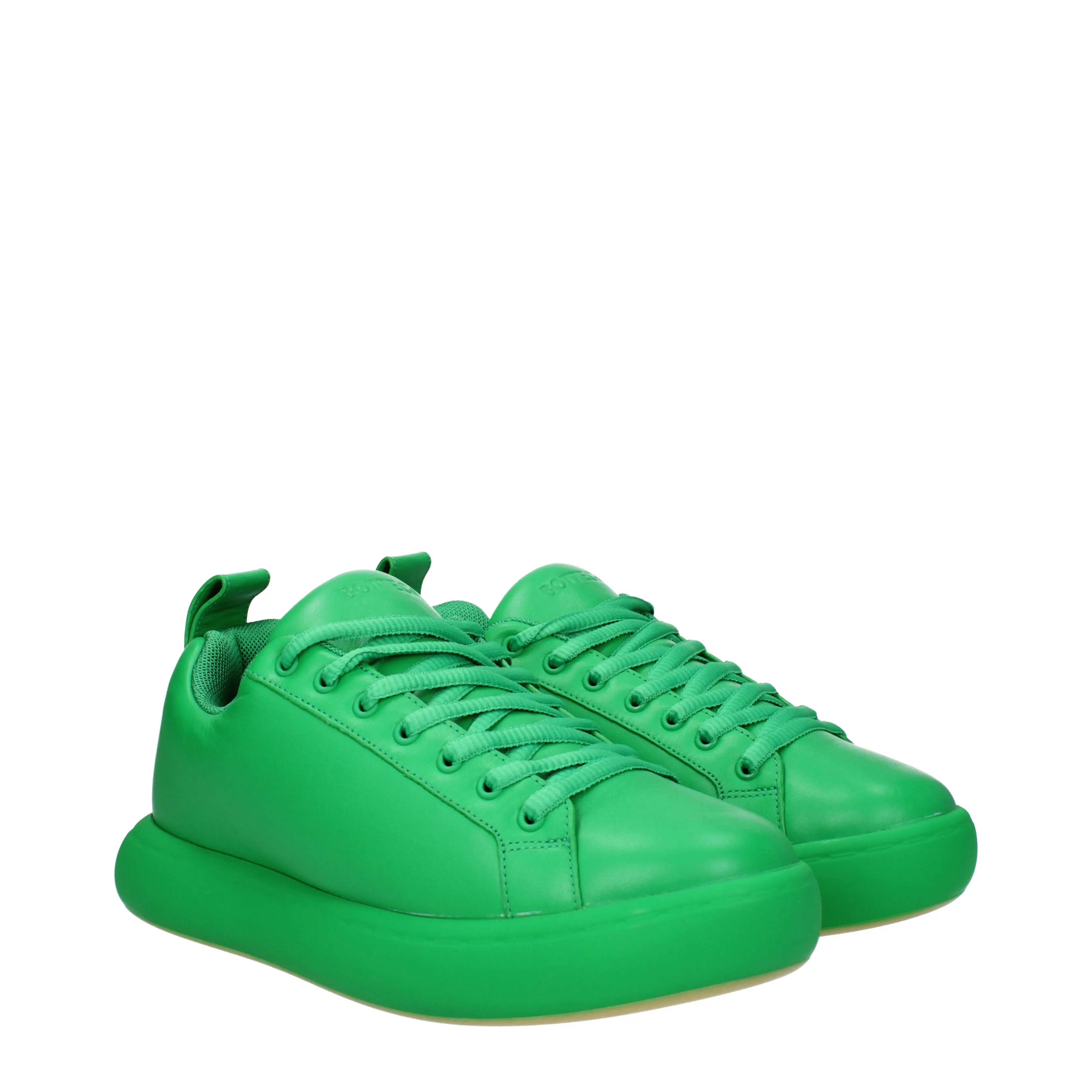 Bottega Veneta Sneakers Uomo Pelle Verde/Parrocchetto