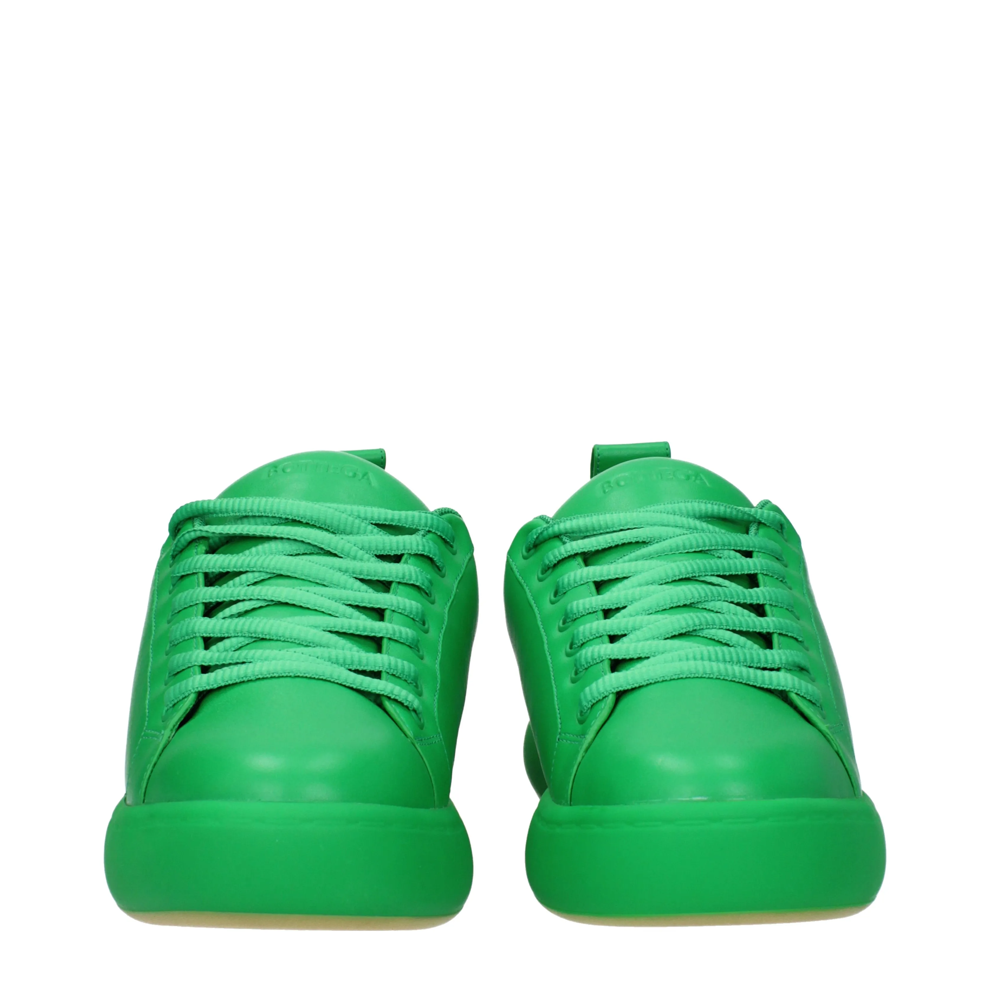 Bottega Veneta Sneakers Uomo Pelle Verde/Parrocchetto