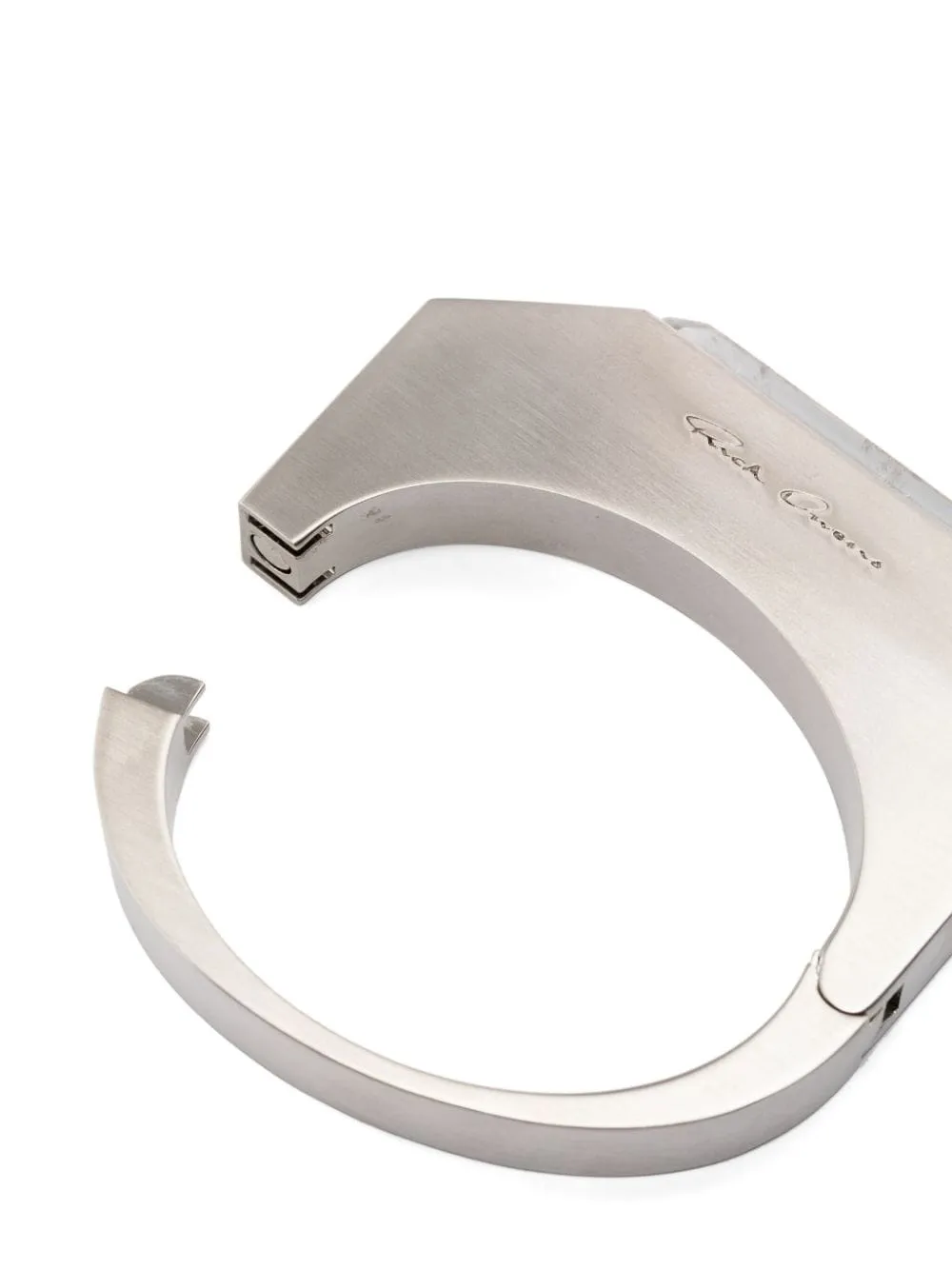 Bracciale rigido con cristalli in argento - uomo