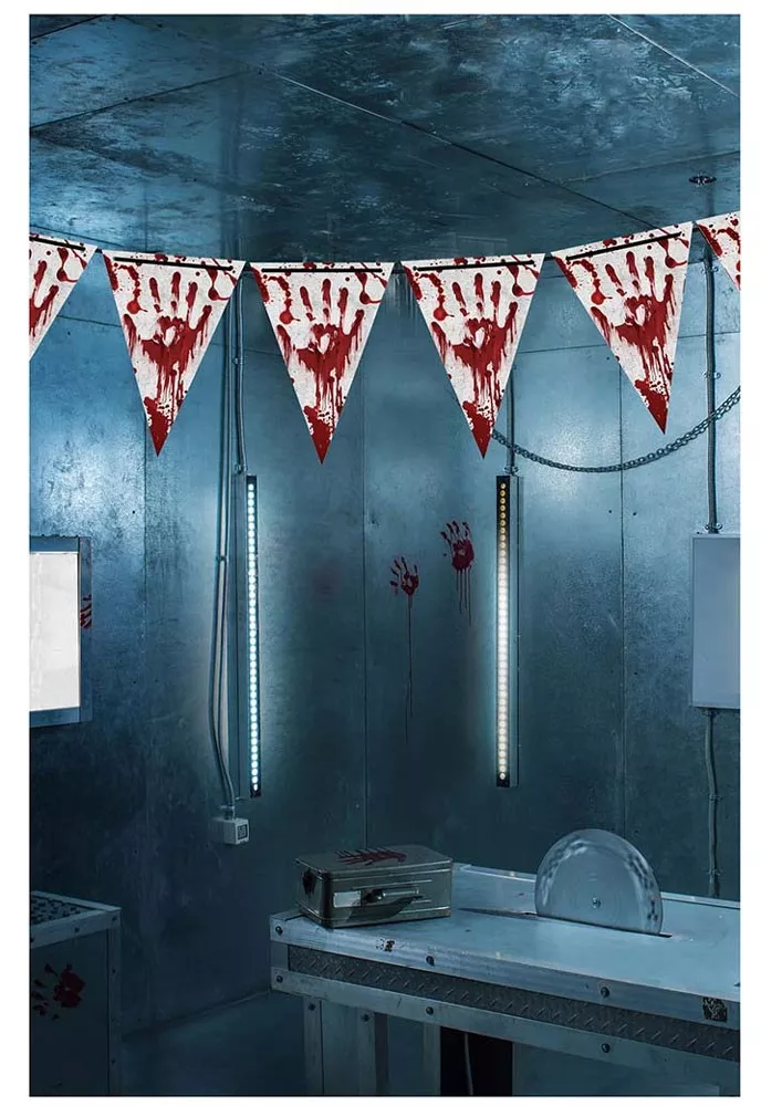 Bunting di Halloween con mani insanguinate 3m