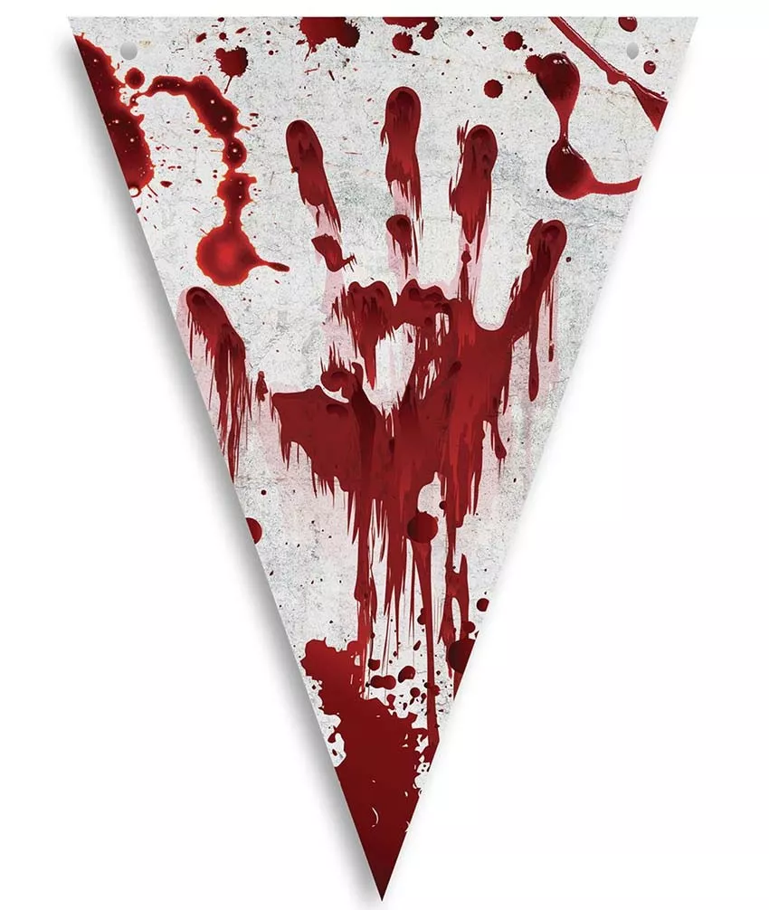 Bunting di Halloween con mani insanguinate 3m