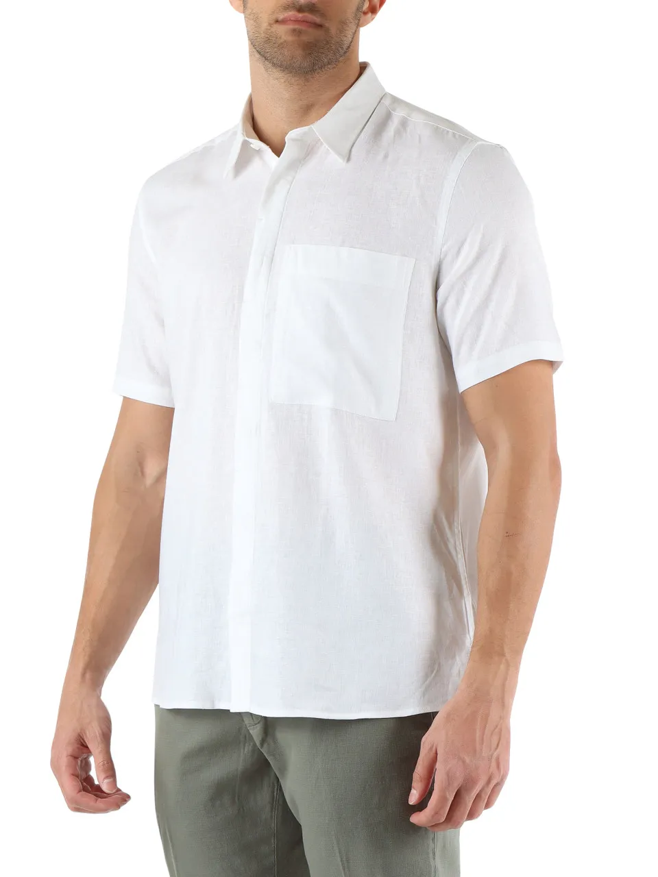 Camicia ADALIA regular fit in lino e viscosa