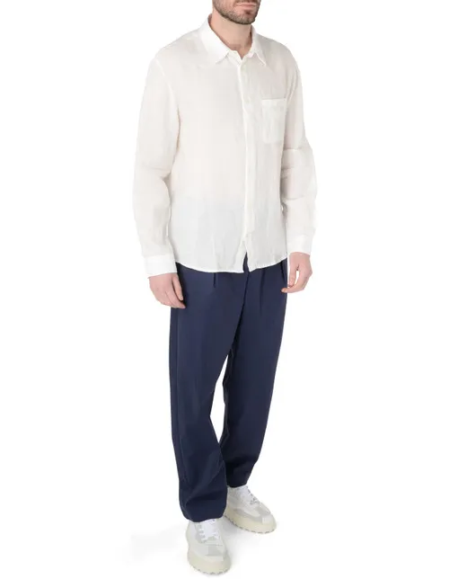 Camicia A.P.C. Cassel in lino bianco