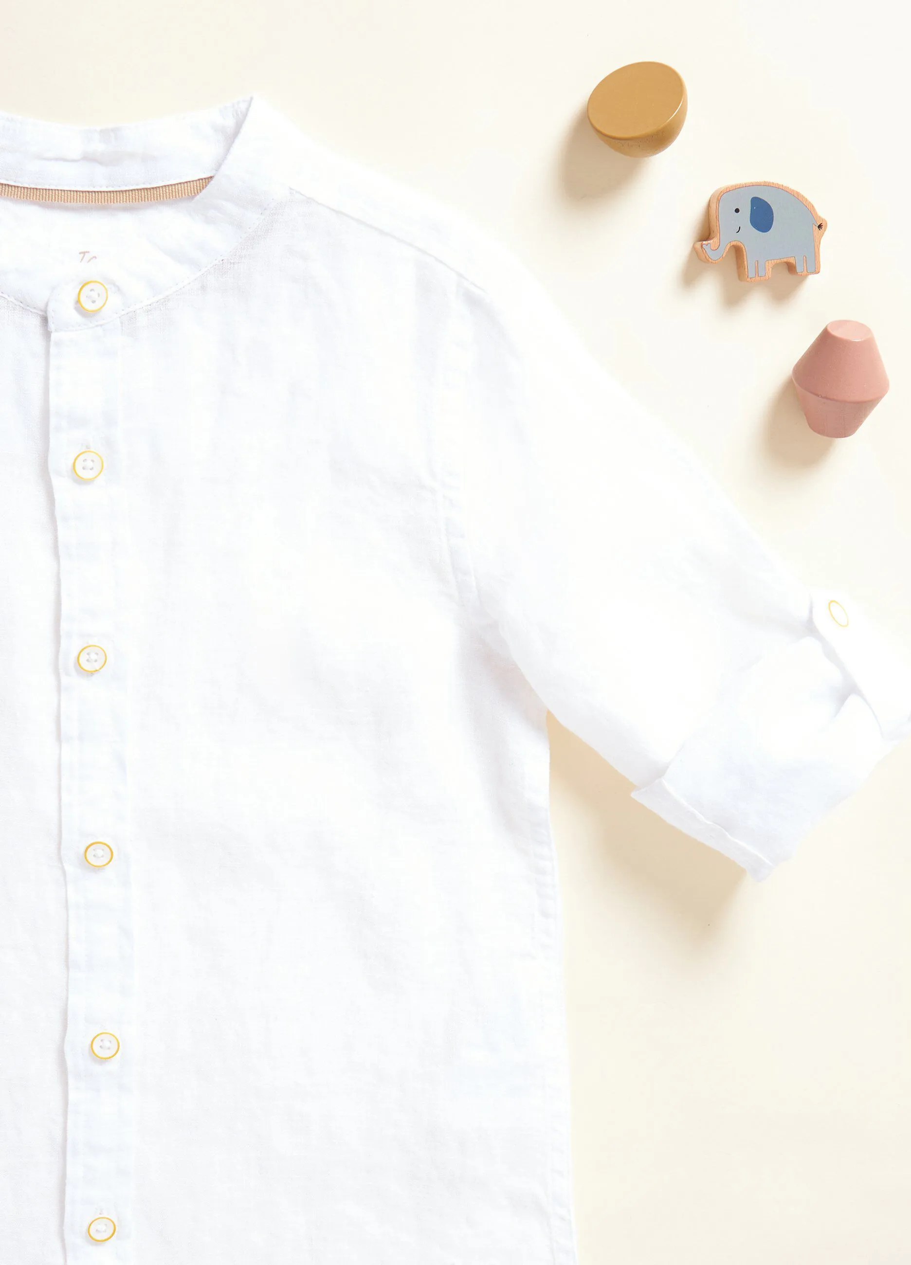 Camicia coreana in puro lino IANA
