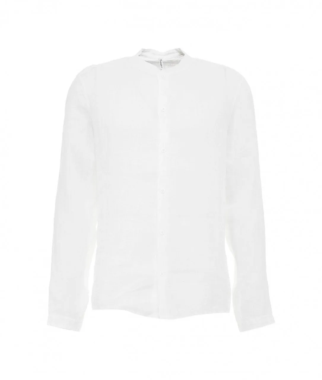 Camicia in lino bianco bianco