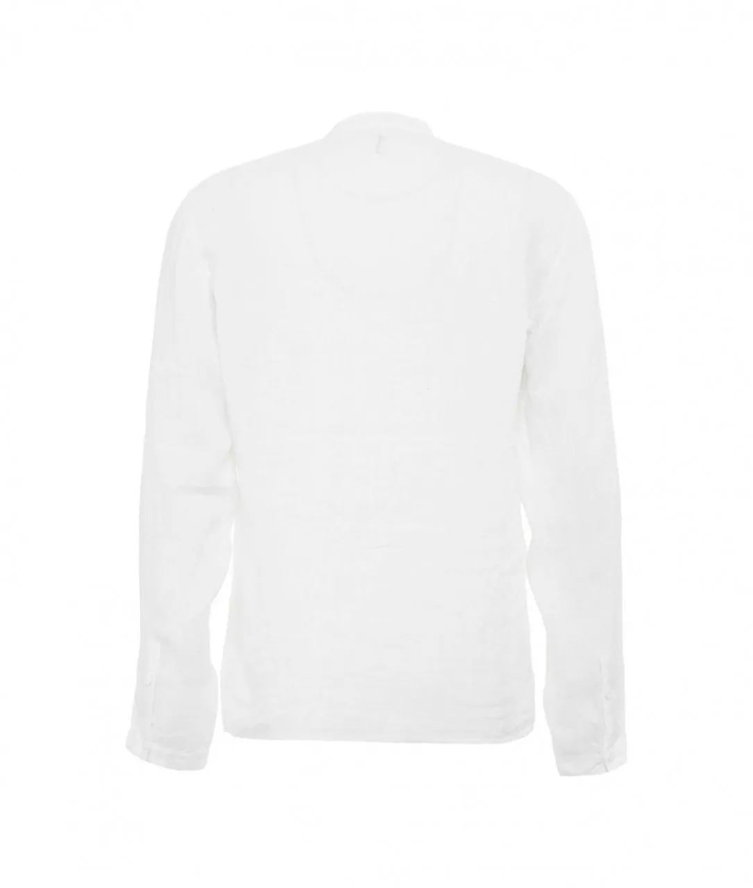 Camicia in lino bianco bianco