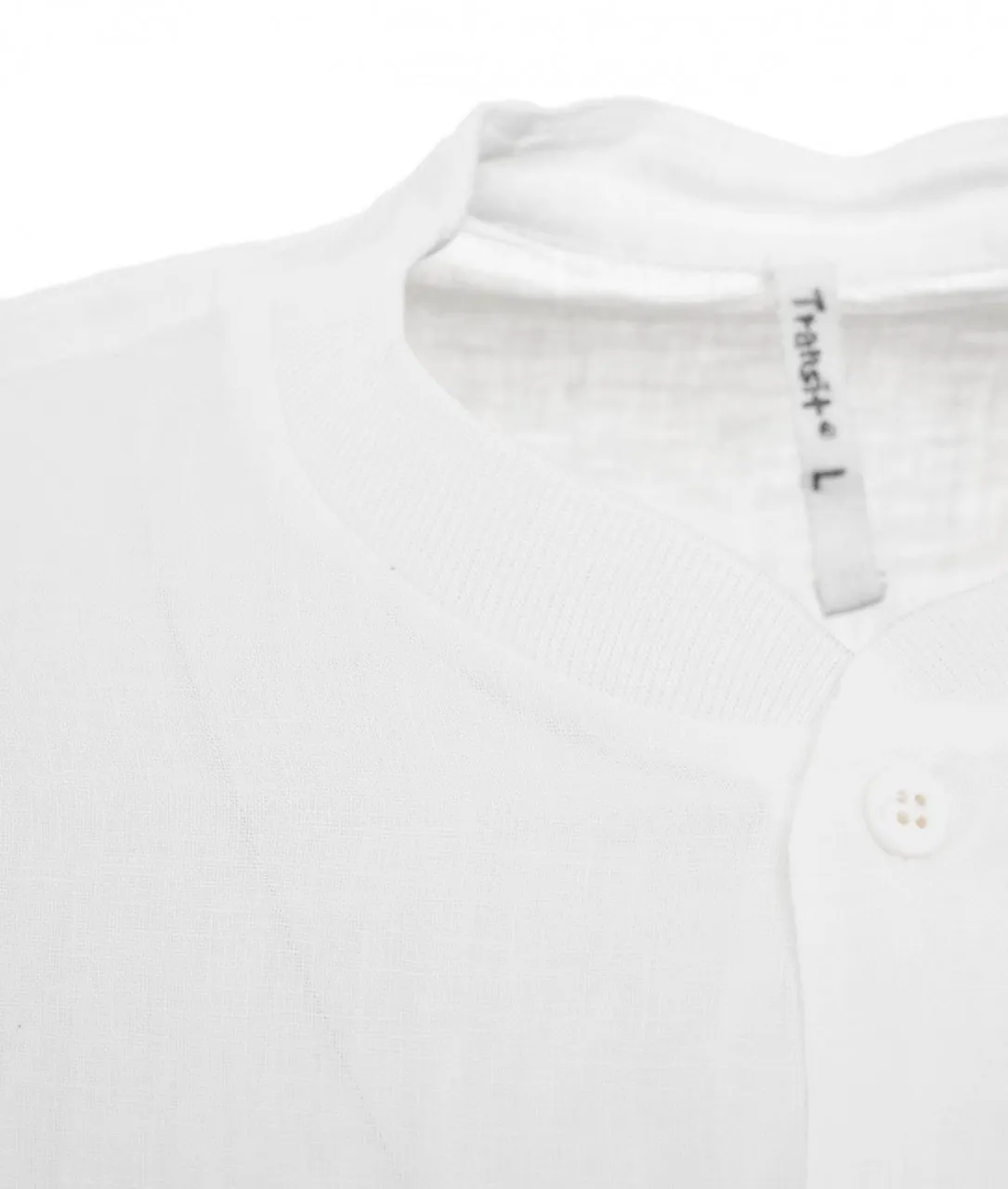 Camicia in lino bianco bianco