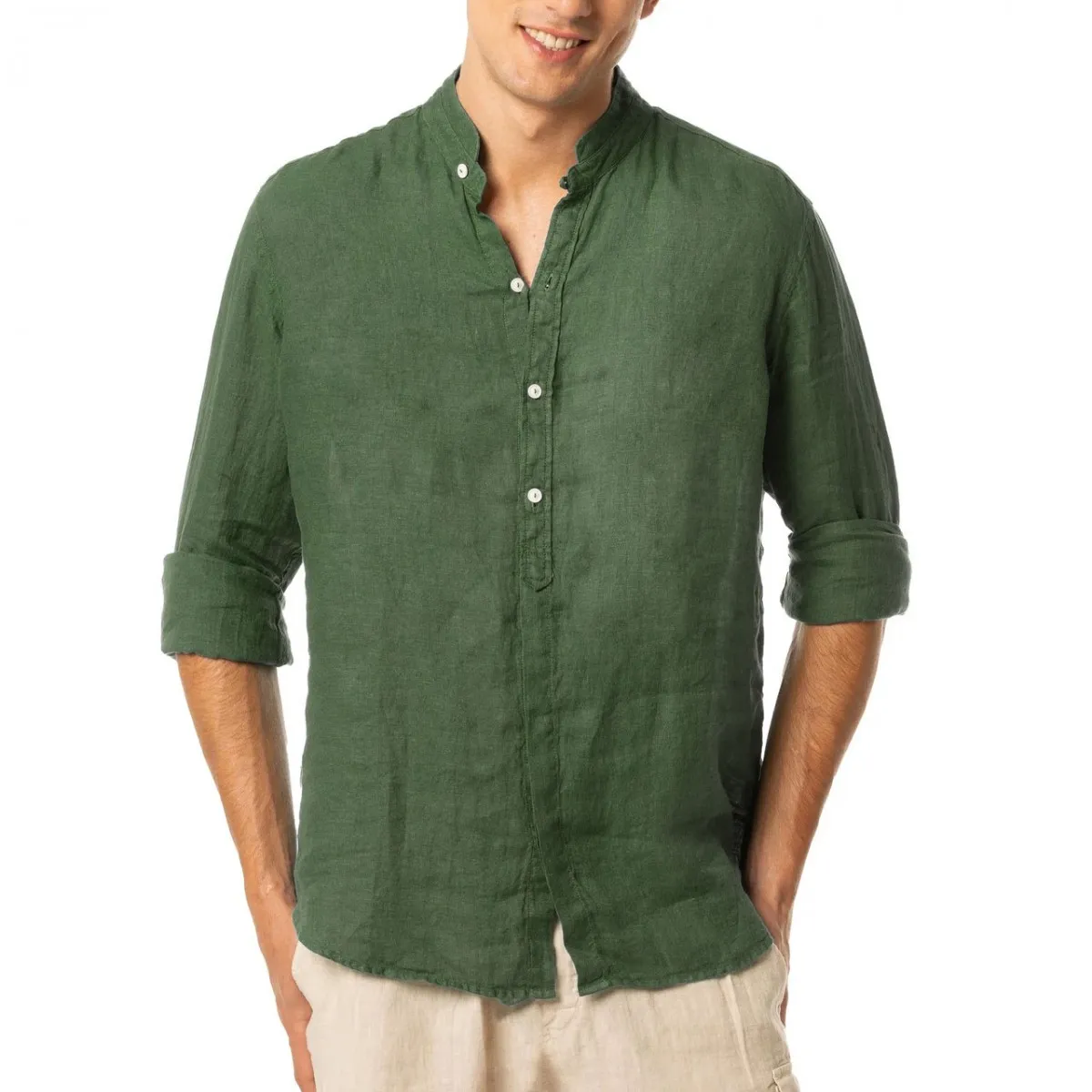 Camicia In Lino Klarke Military
