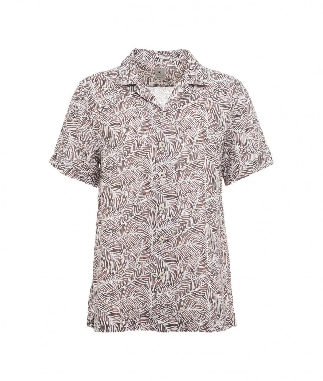 Camicia in lino marrone marrone