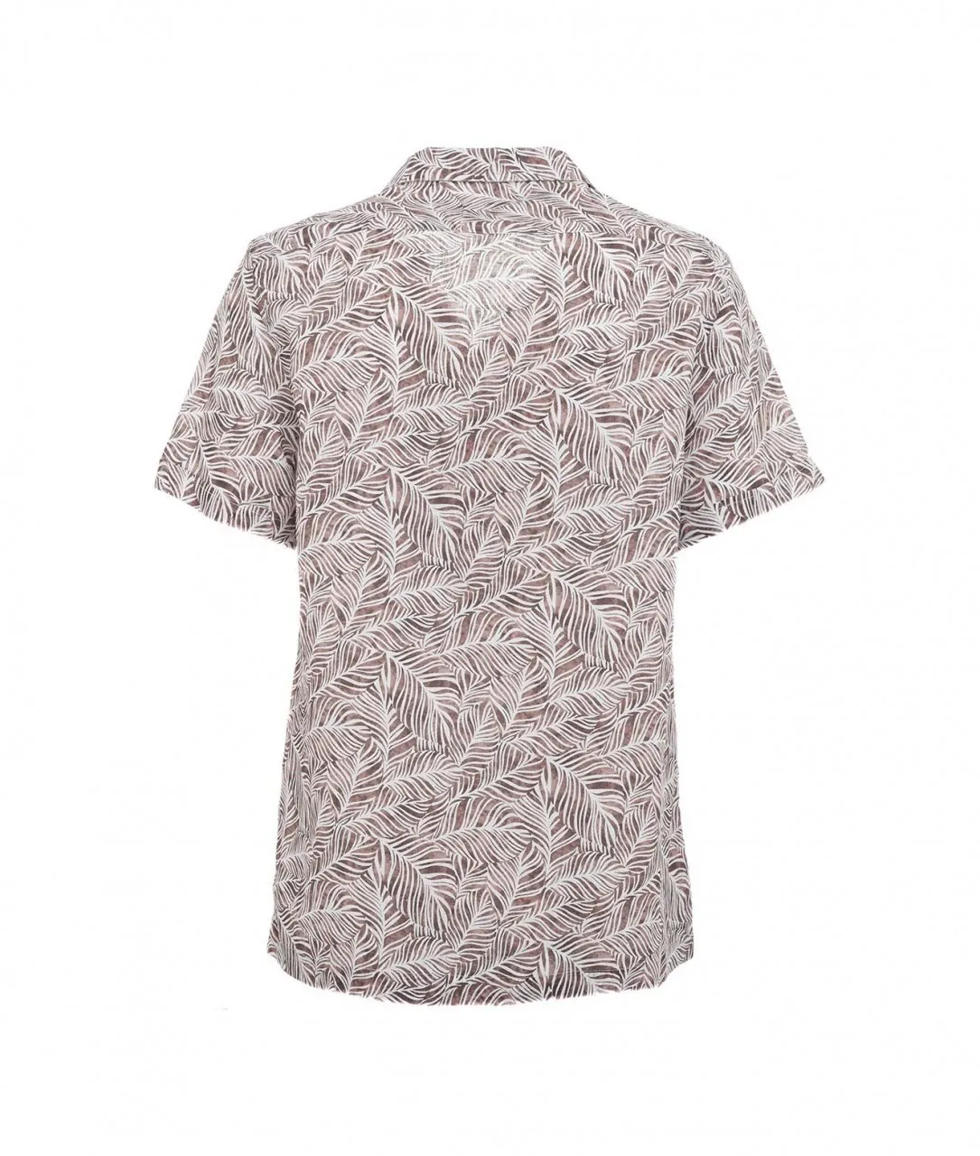 Camicia in lino marrone marrone
