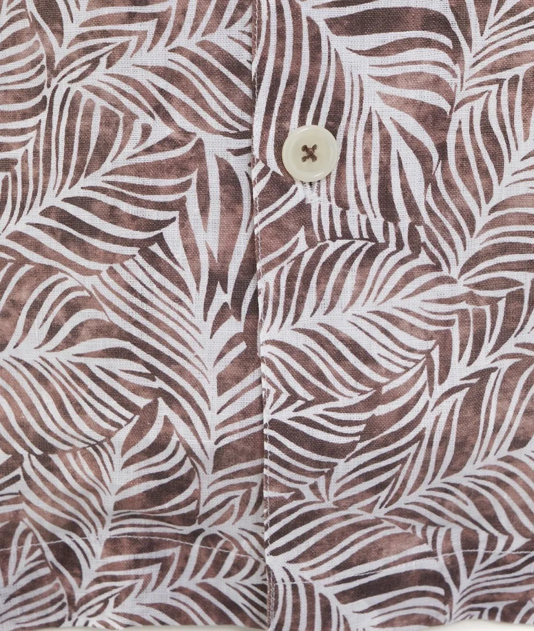Camicia in lino marrone marrone
