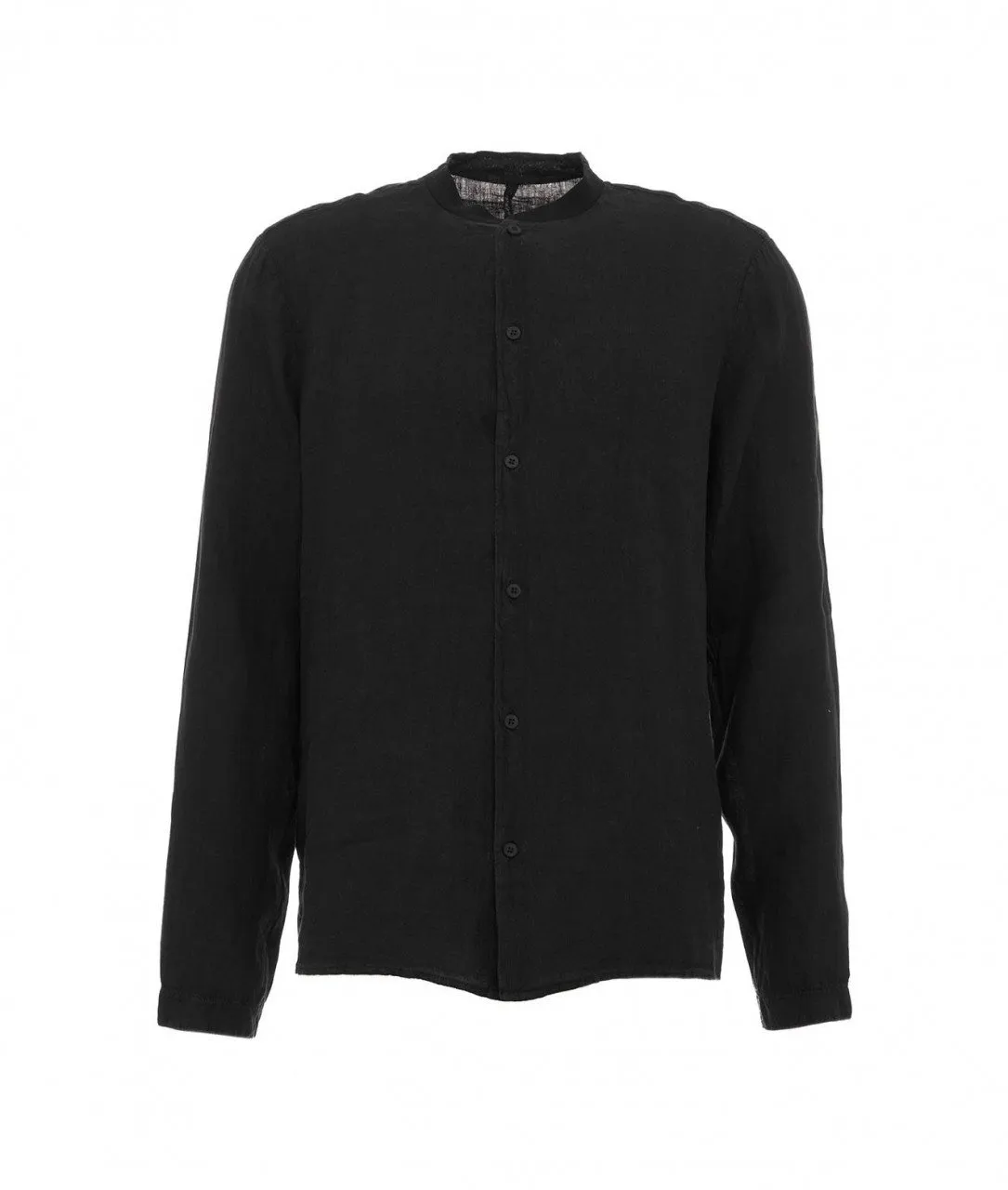 Camicia in lino nero nero