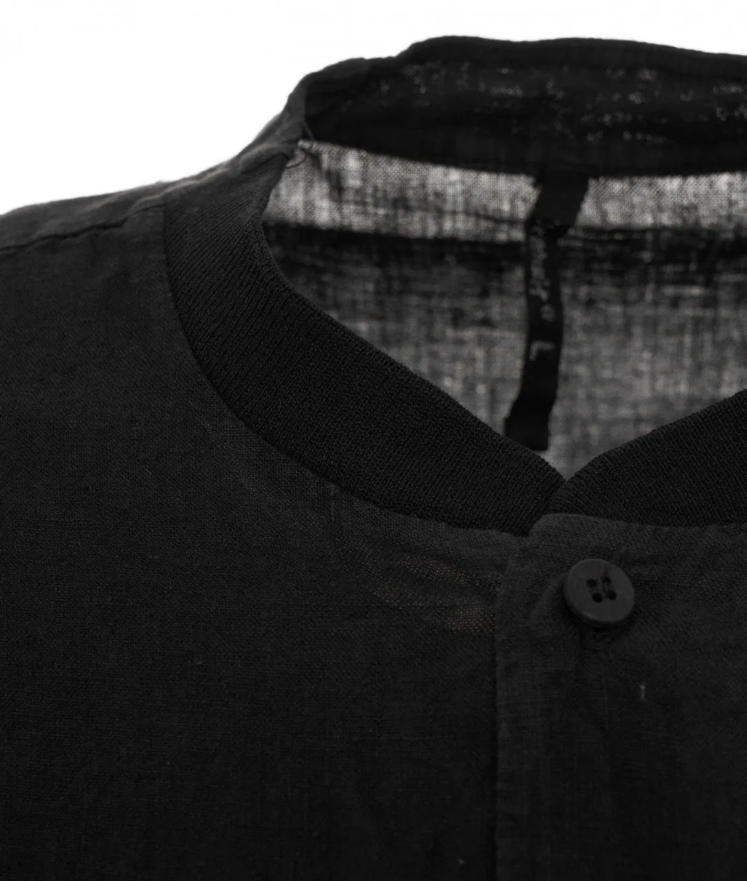 Camicia in lino nero nero