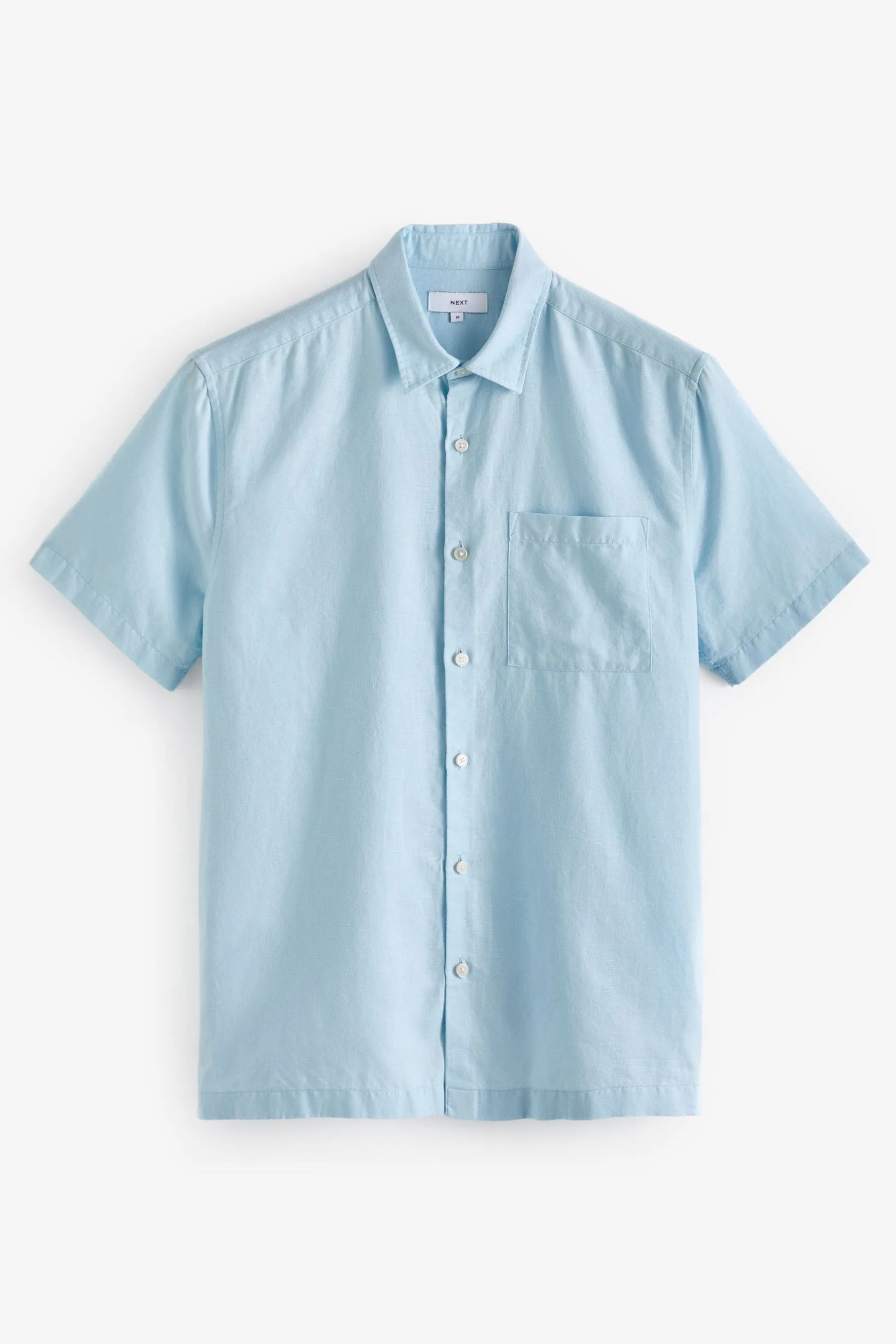 Camicia in misto lino a maniche corte