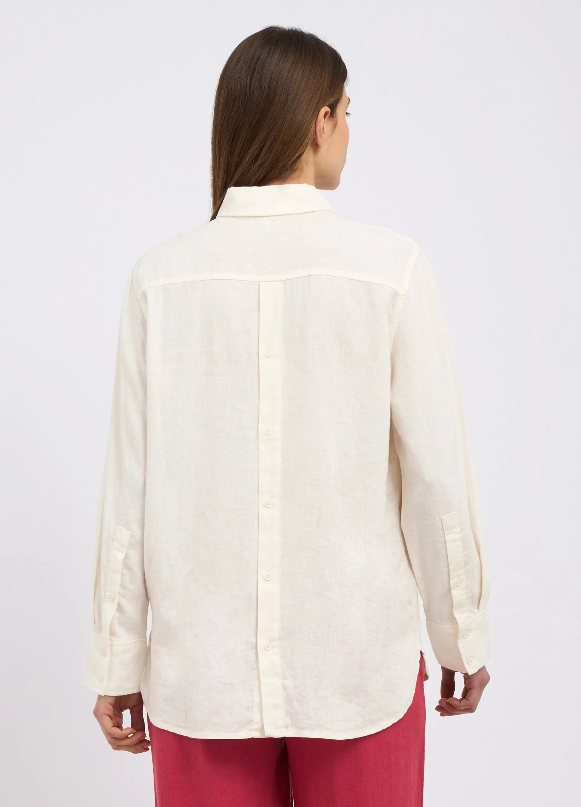 Camicia in misto lino donna