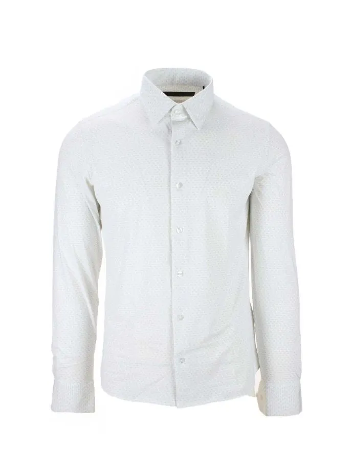 Camicia in tessuto tecnico micro fantasia