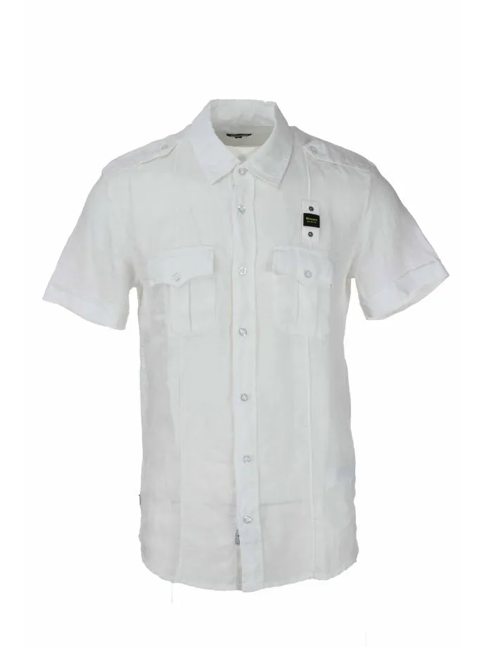 Camicia mezza manica lino