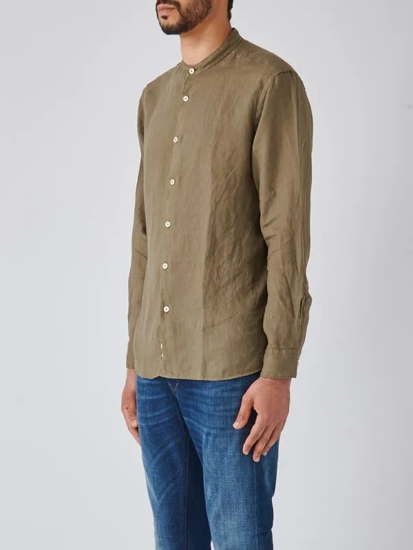 Camicia uomo Altea in lino Militare