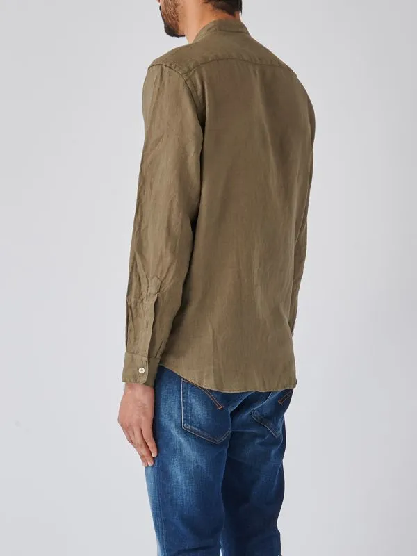 Camicia uomo Altea in lino Militare