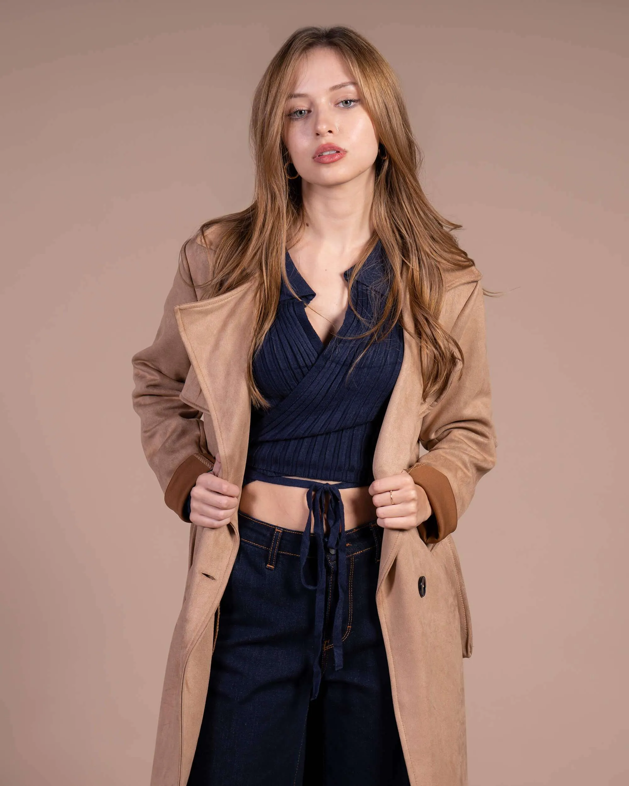 Cardigan a coste cropped