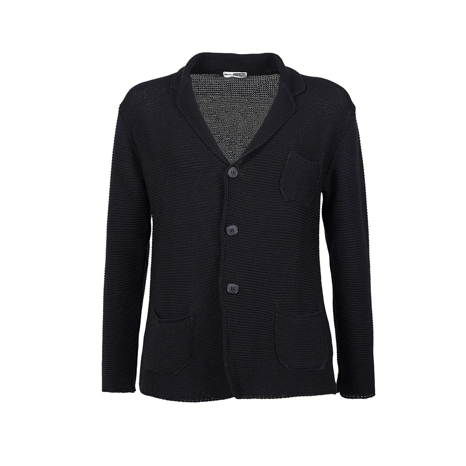 Cardigan blu con bottoni
