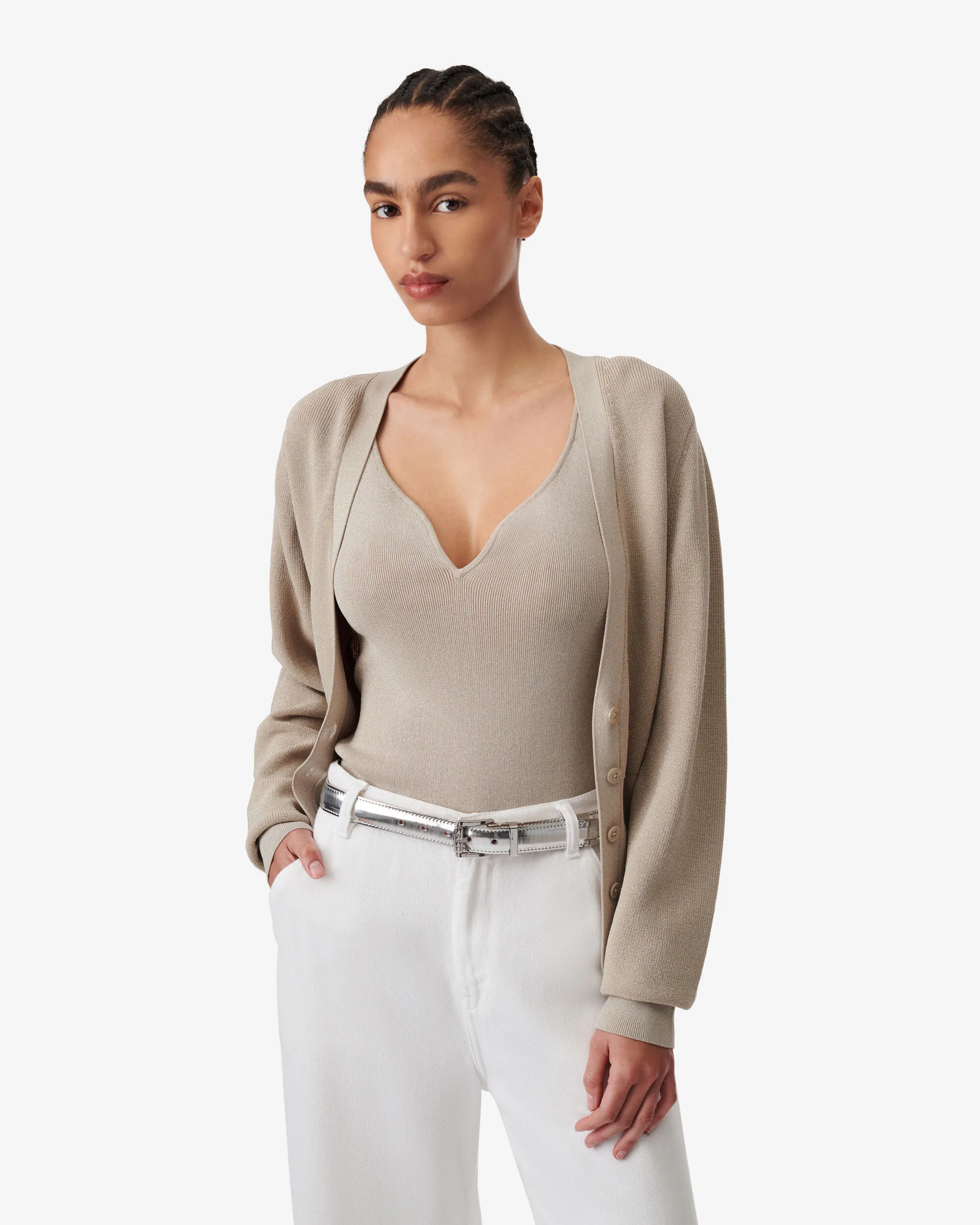 CARDIGAN CON SCOLLO A V ALEA
