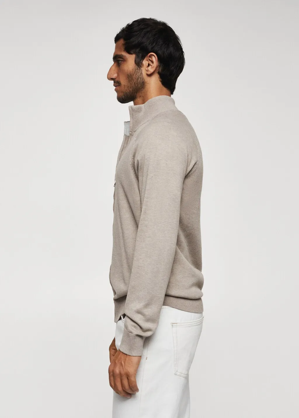 Cardigan cotone zip